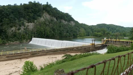 Fries-Virginia.--Hydroelectric-dam-shot-through-rusty-fencing