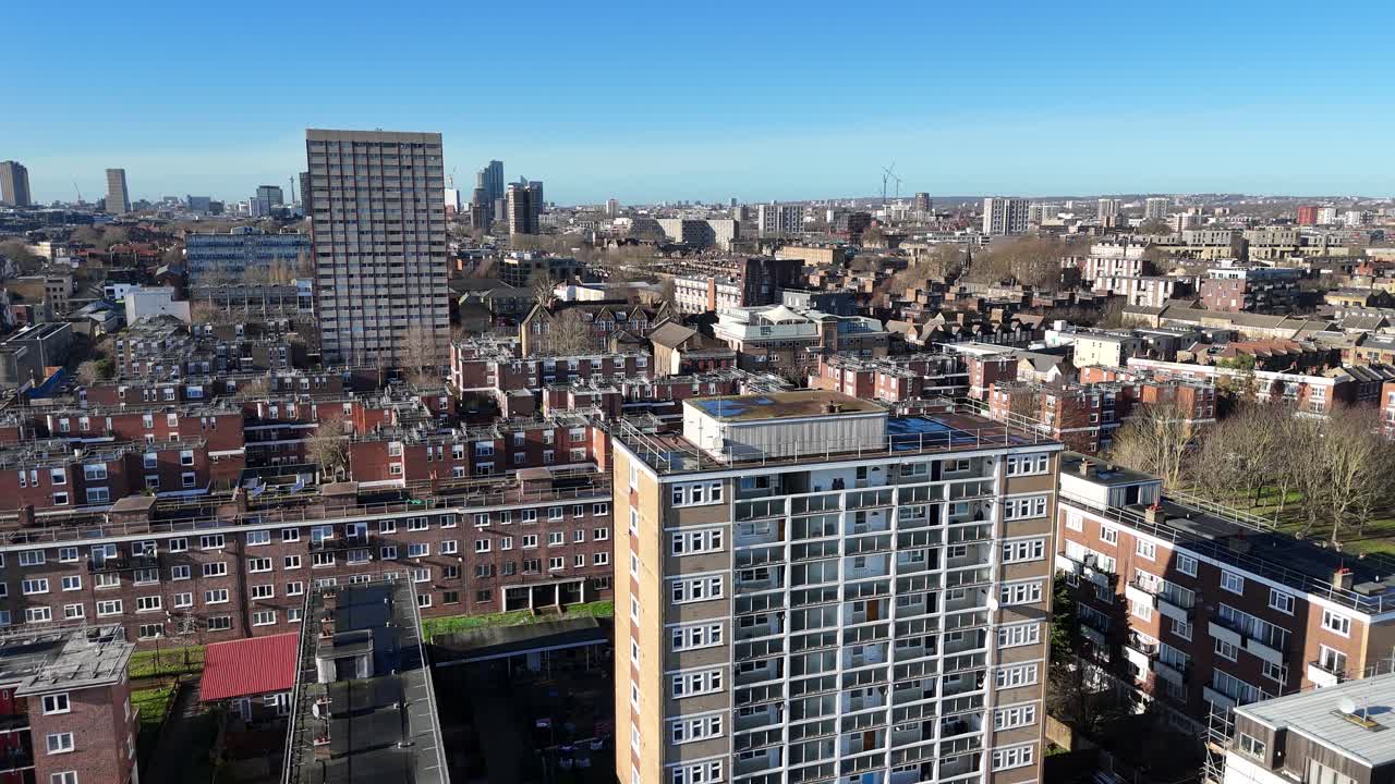 Council Tower block Bethnal Green East London drone,aerial
