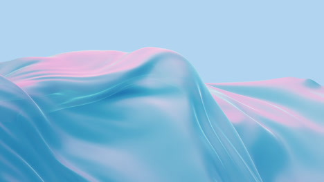 smooth blue wave cloth with alpha channel, 3d rendering.