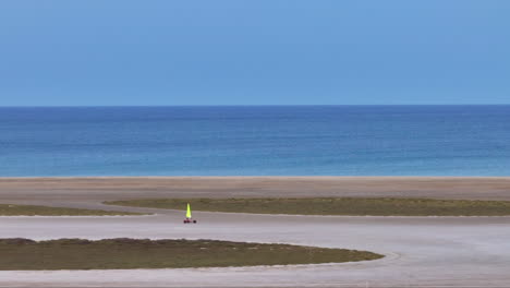 land yachting escapade on a serene beach