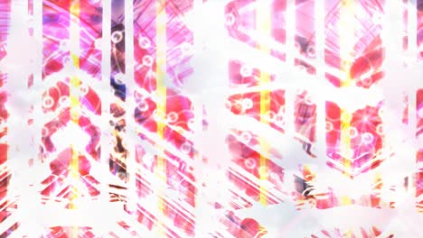 abstracción de líneas blancas brillantes y contrastantes en un fondo rosado - animación de fondo de movimiento de bucle sin costuras de 4k