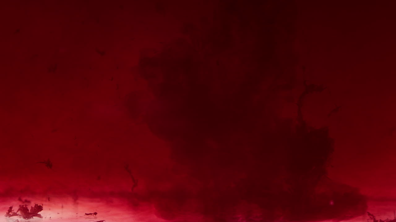 tinta roja sangrienta color tinte que brota y se fusiona, fondo visual