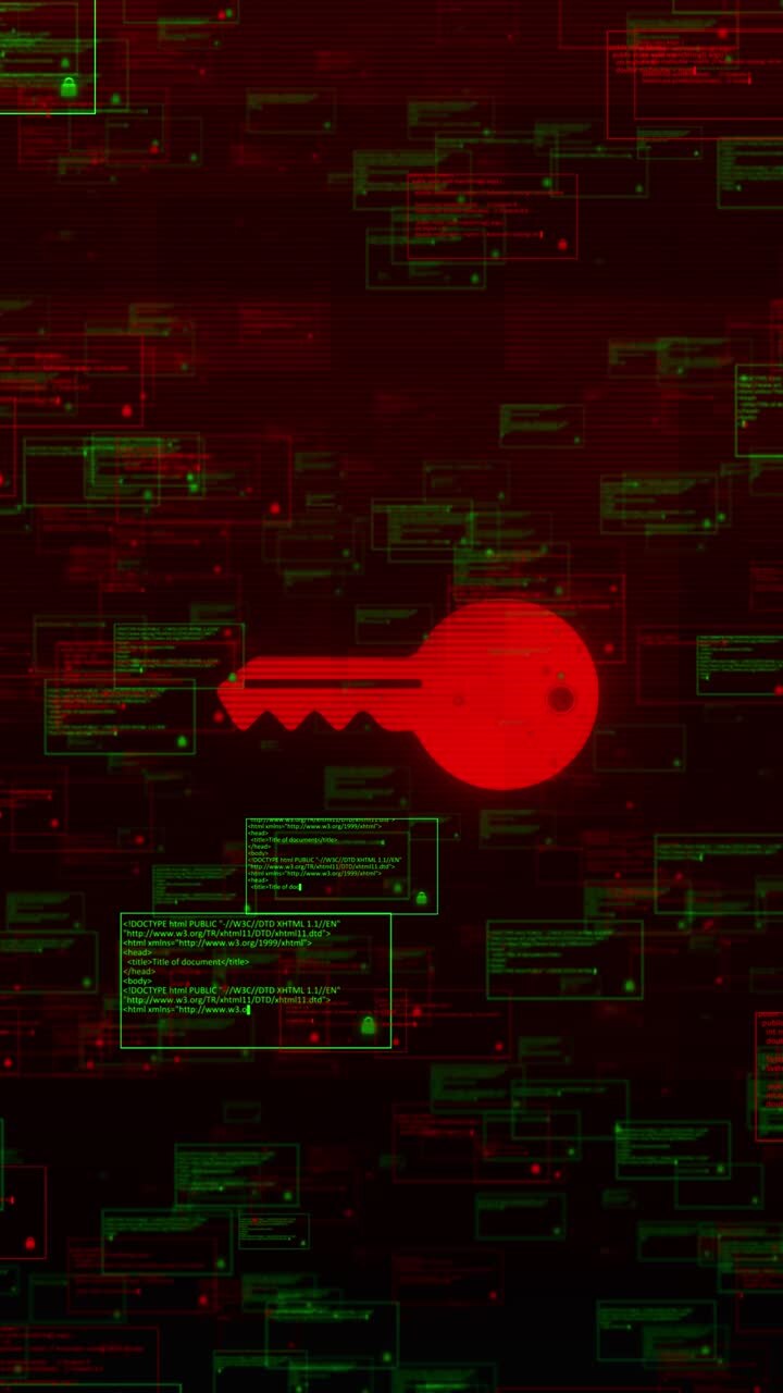 Sleutelpictogram binair code cybersecurity digitale achtergrond encryptie bescherming technologie hacking