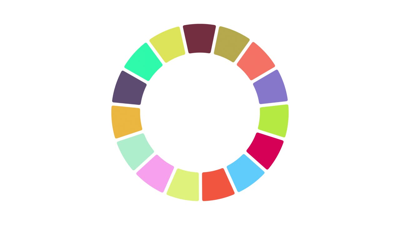 una animación de un círculo multicolor.