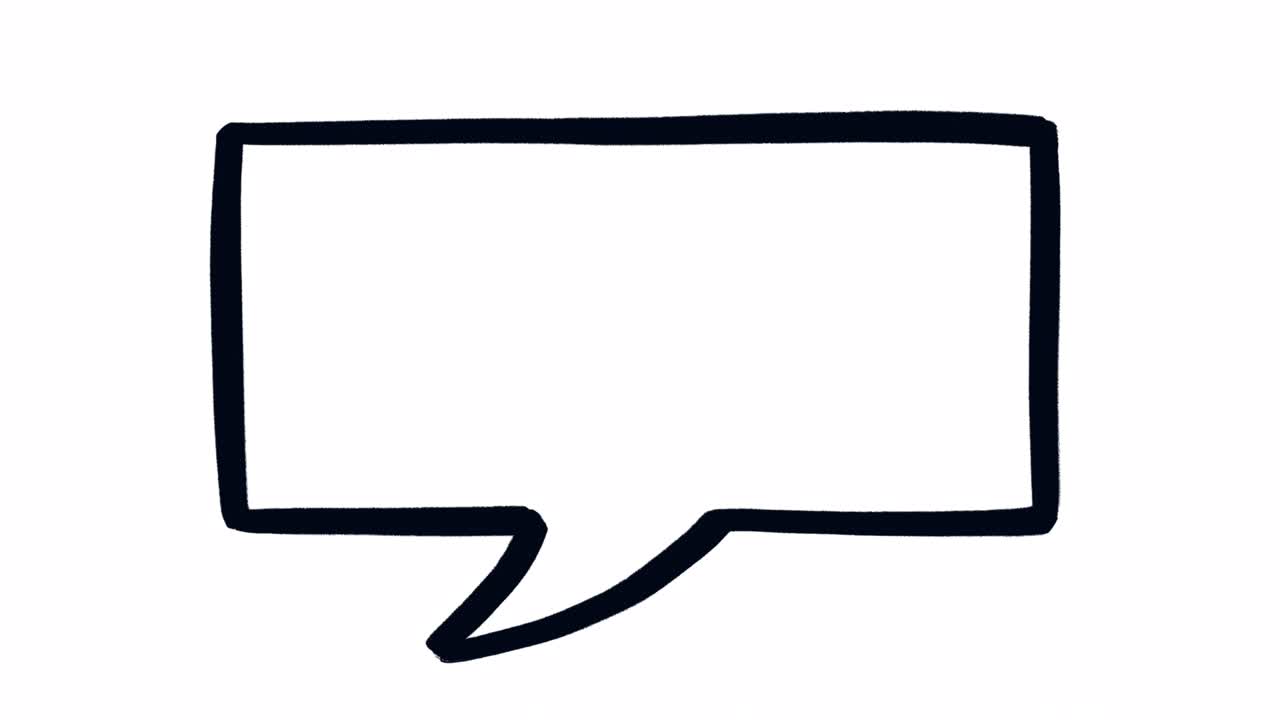 cuatro borrones de burbujas de habla que se dibujan a sí mismos.