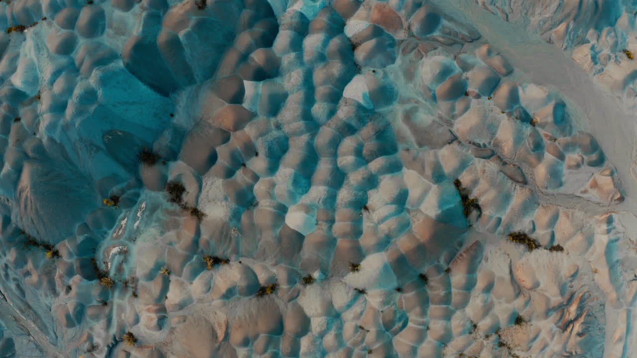 Colorful Aerial View of a Unique Landform