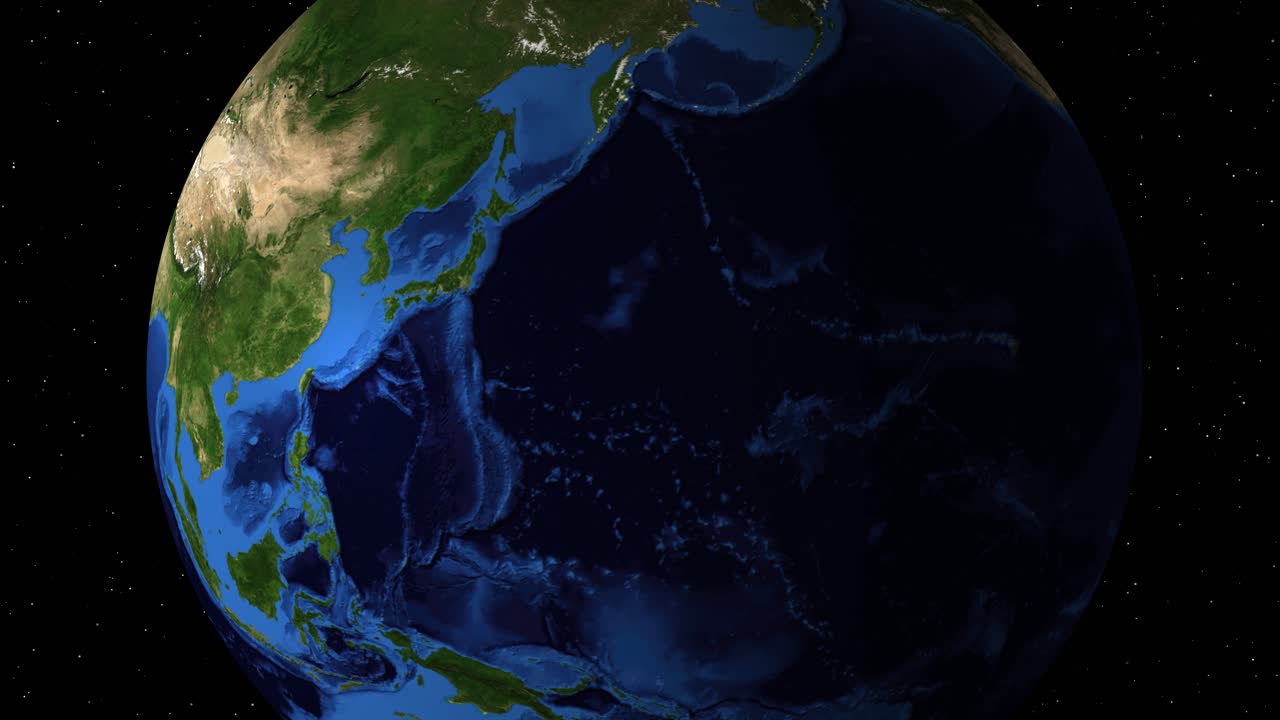 una vista progresiva de corea del sur desde la órbita.