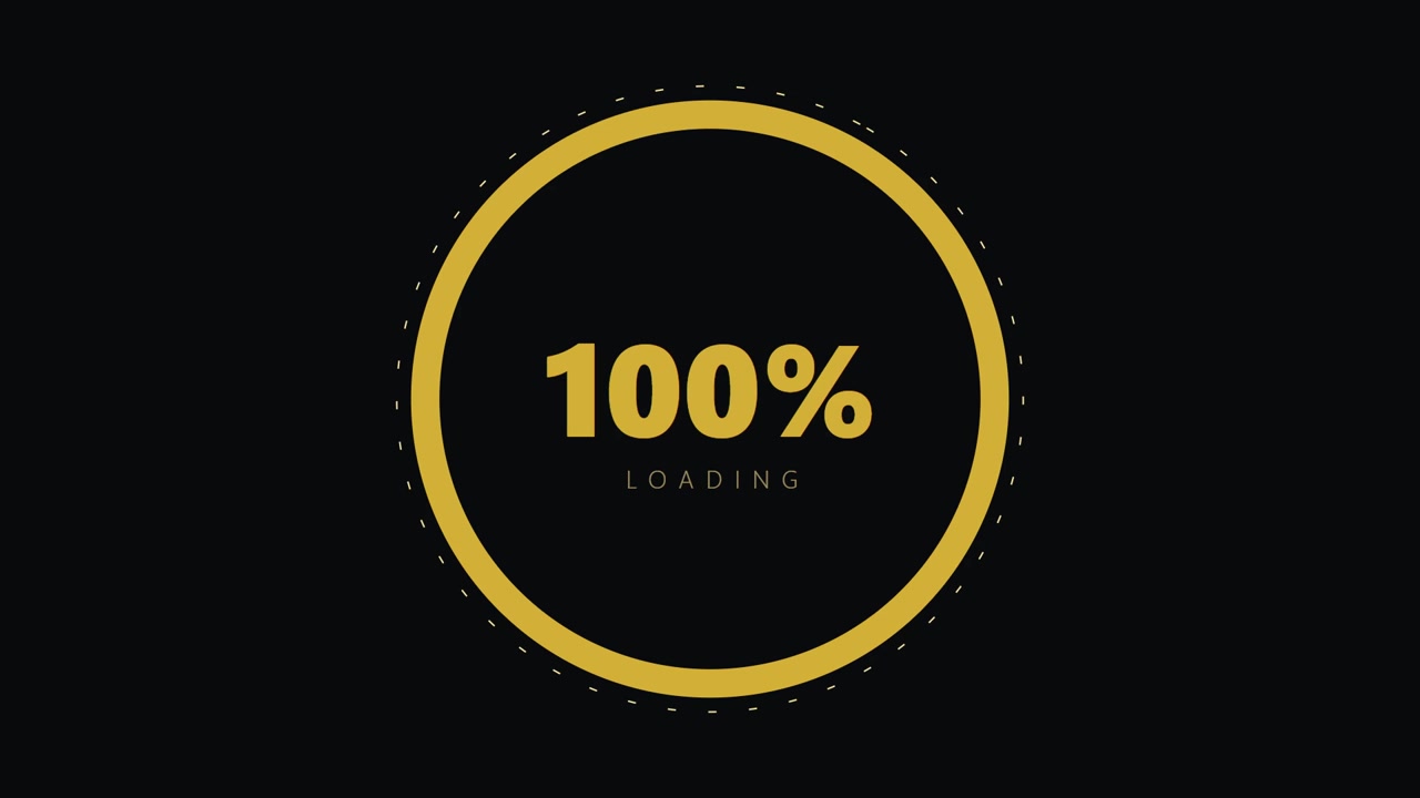 Digital Loading Progress Bar Animation with Percentage Counter