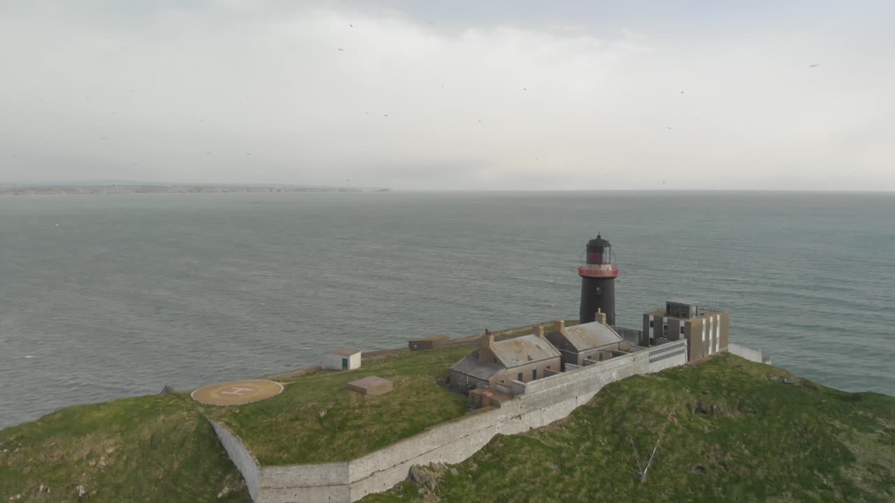 해안 마을 의 공중 사진