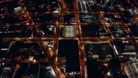 Centro-De-Buffalo,-Nueva-York-Por-La-Noche