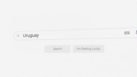 searching for uruguay on internet browser