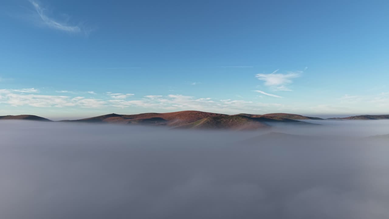 Soaring above the clouds on a cool California morning