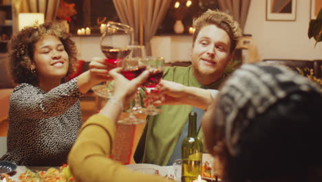 group of friends celebrating something