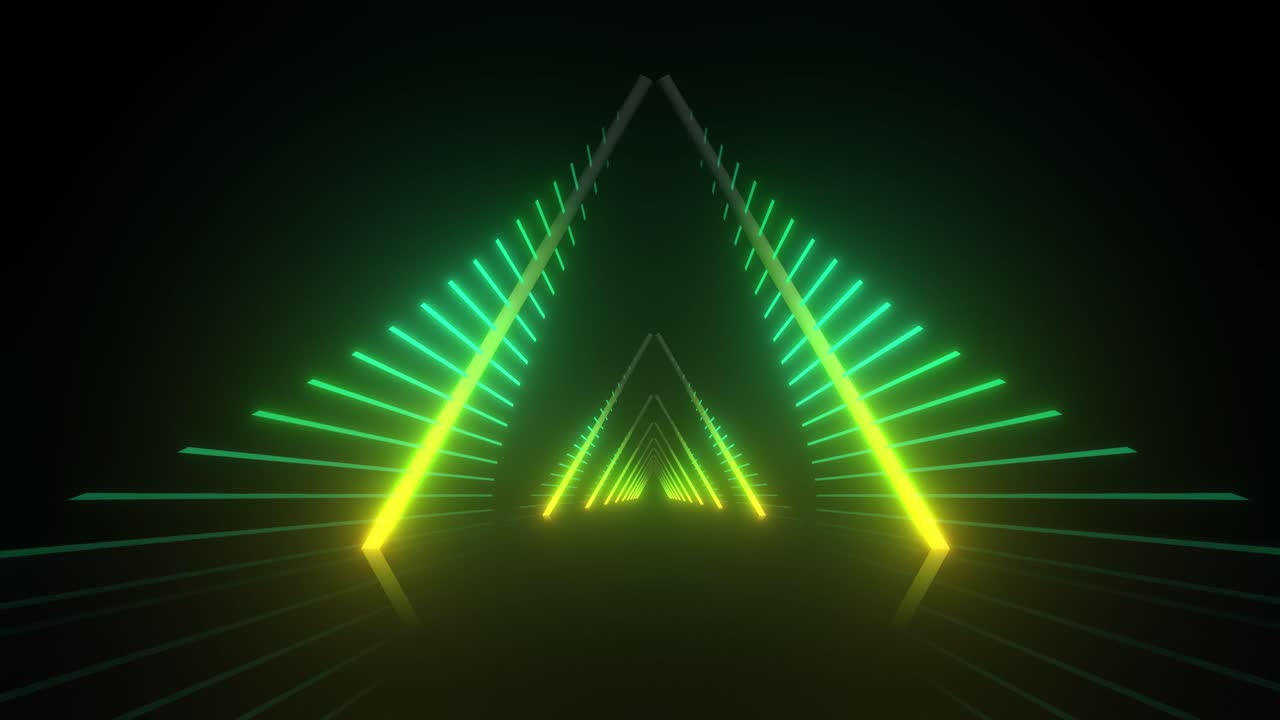 tunnel verde neon e giallo