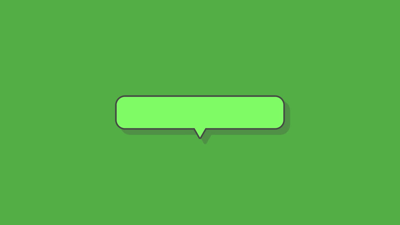 Green speech bubble on green background