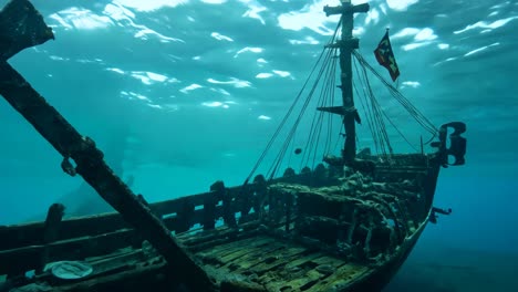 sunken shipwreck underwater