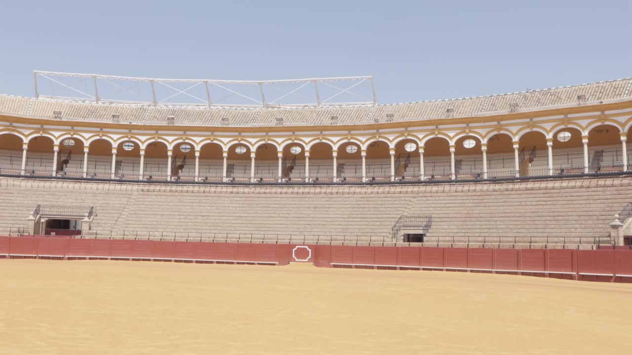 Empty Plaza de Toros de la Real Maestranza de Caballería In Sevilla
