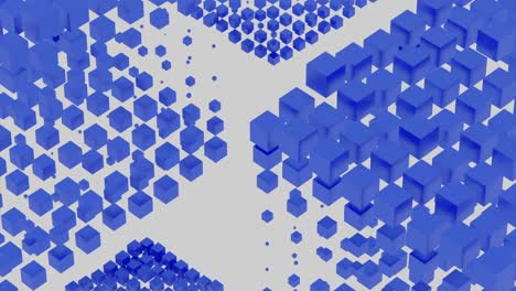 abstract 3d rendering of blue cubes