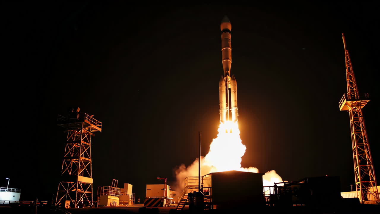 Rocket Launch at Night