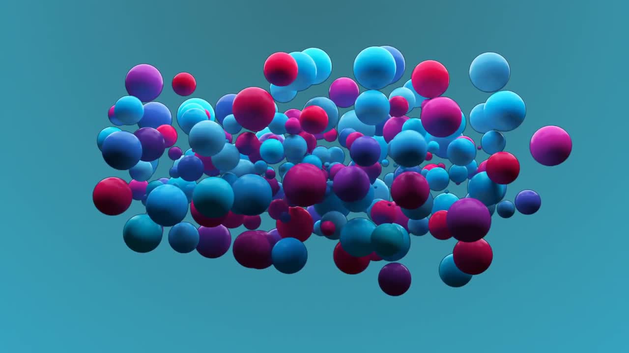 Digitally generated video of bubbles