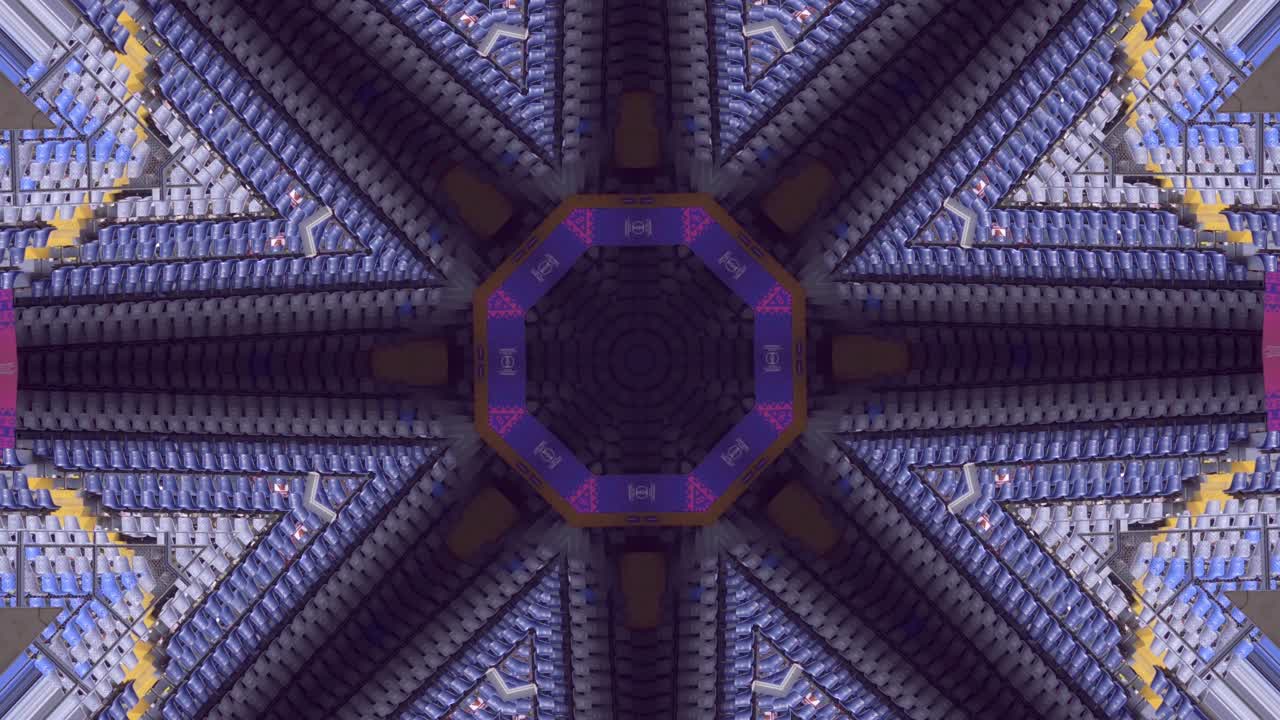 el estadio de wankhade en mumbai, india, es un caleidoscopio.