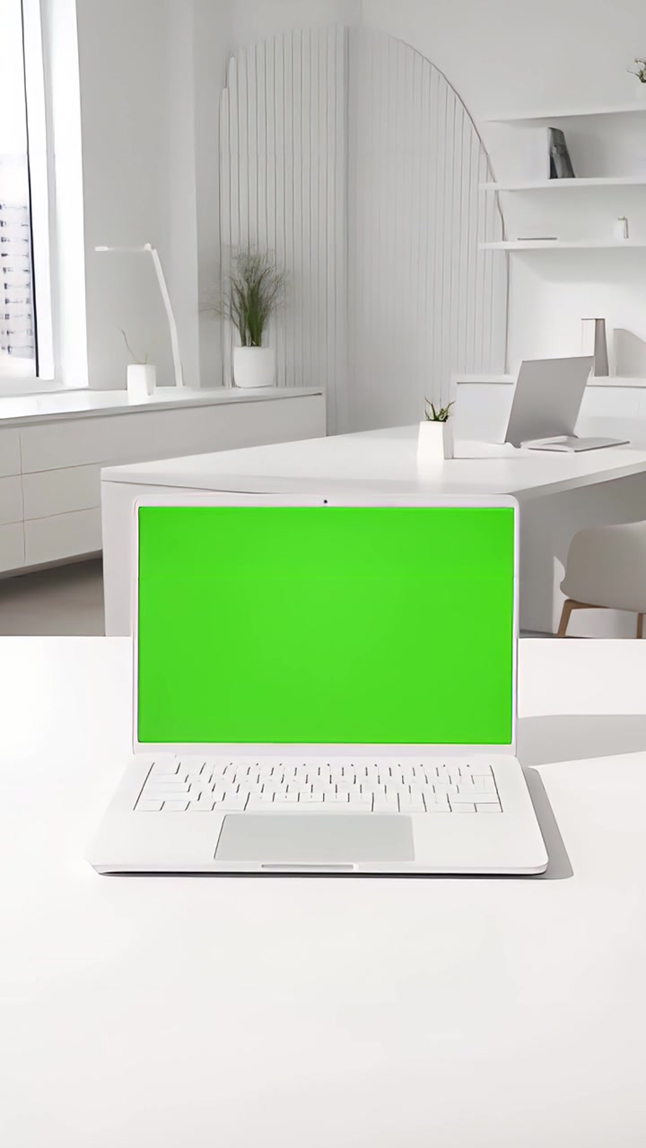 Video Mockup Schermo Verde Laptop 4K