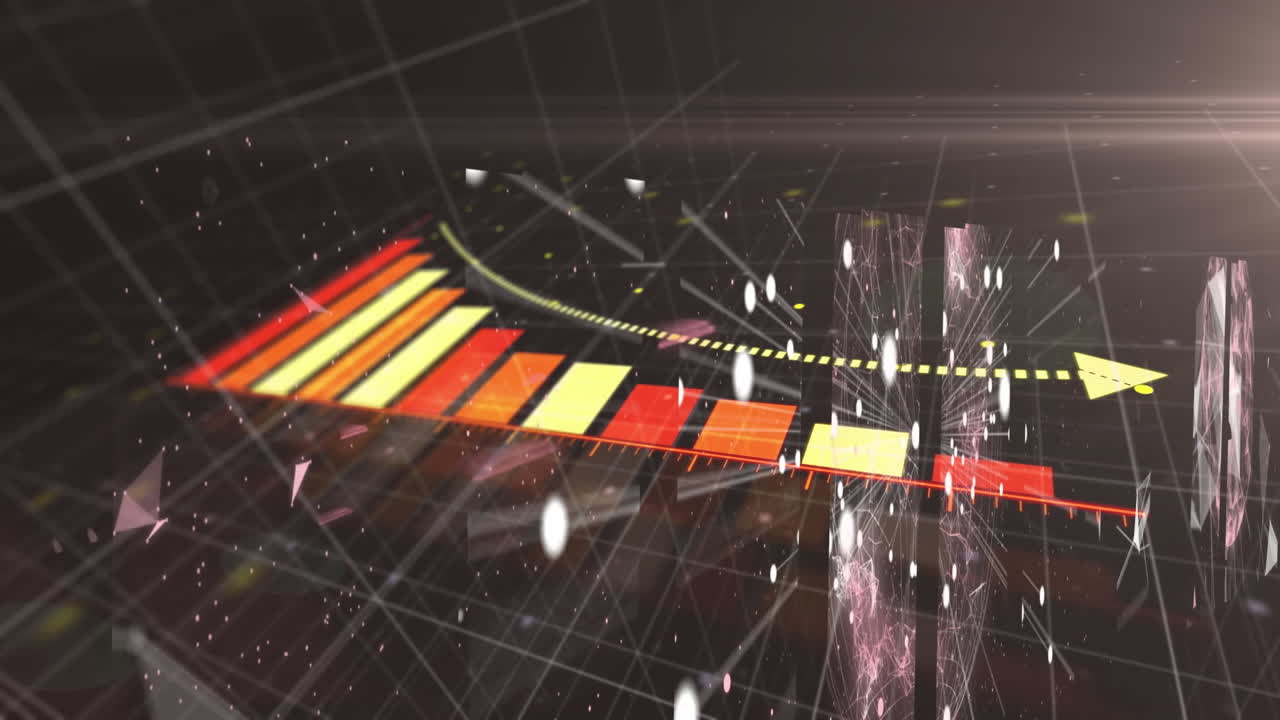 검은색 배경에 있는 다이어그램의 애니메이션