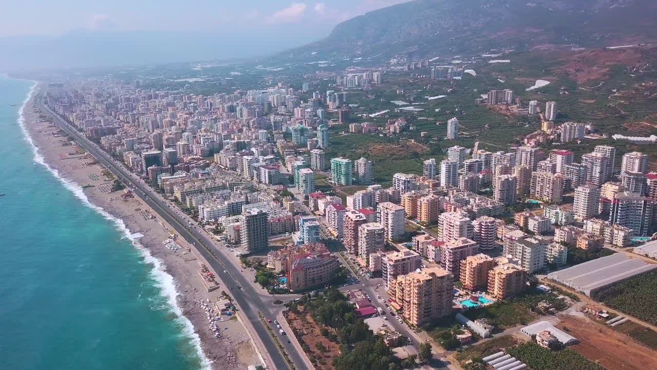 paisaje urbano costero vista aérea