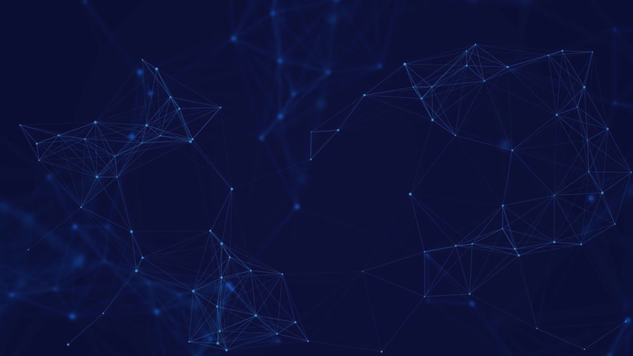 Abstract Blue Digital Network Plexus Background with Connected Dots