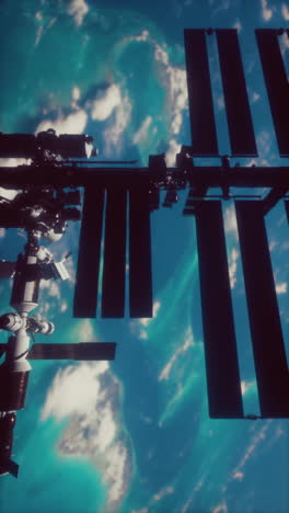 estación espacial internacional en órbita alrededor de la tierra