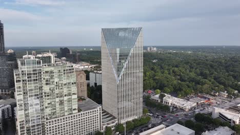 aerial view of atlanta city modern buildings glass facade, georgia, usa