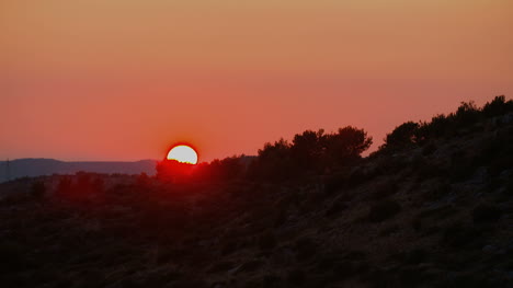 beautiful sunset over mountains