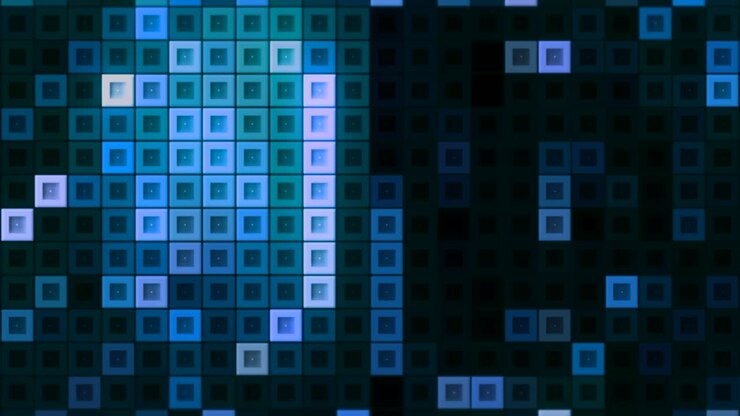 Abstract Blue Mosaic Pattern