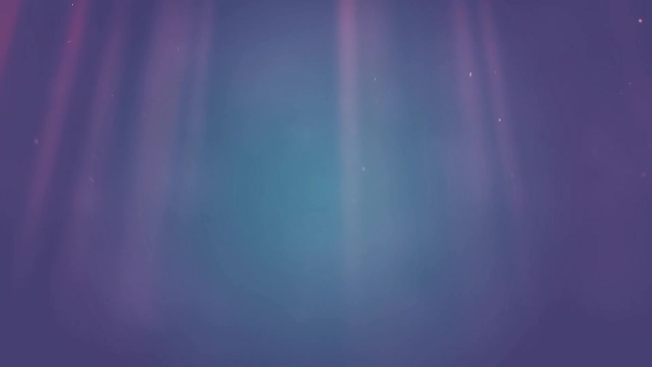 Animation of light trails and spots on blue background