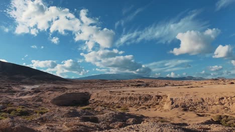 time lapse on a desert area