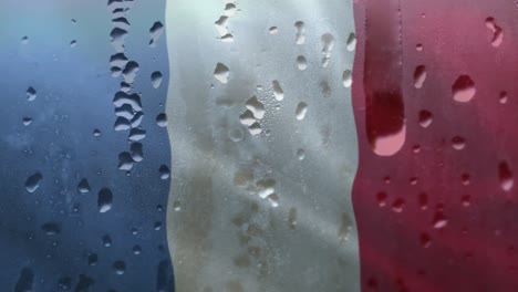 french flag with condensation