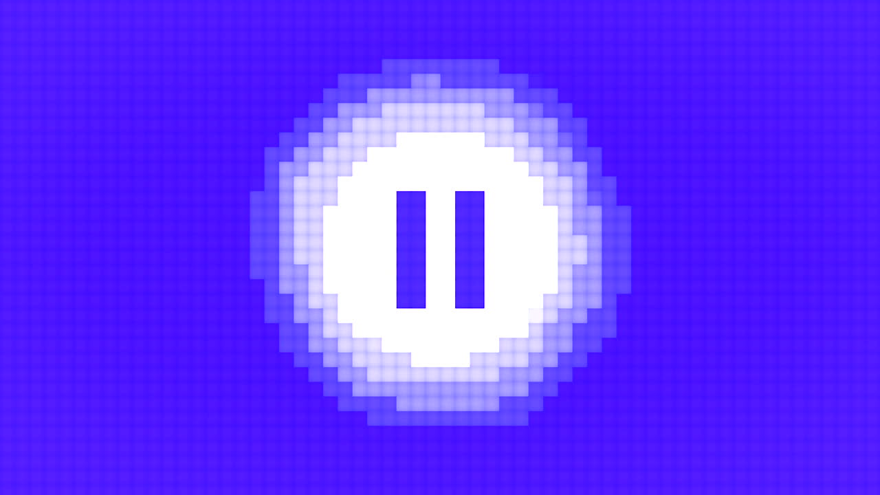 Pixelated Pause Button