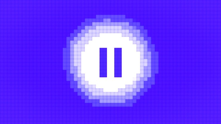Pixelated Pause Button