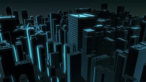 3d city skyline loop 02