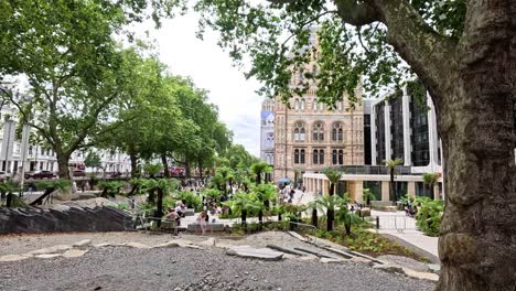 visitors enjoy a sunny day in london