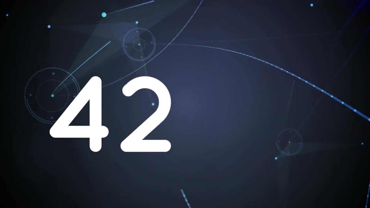 Animation of numbers changing over network of connections with statistics