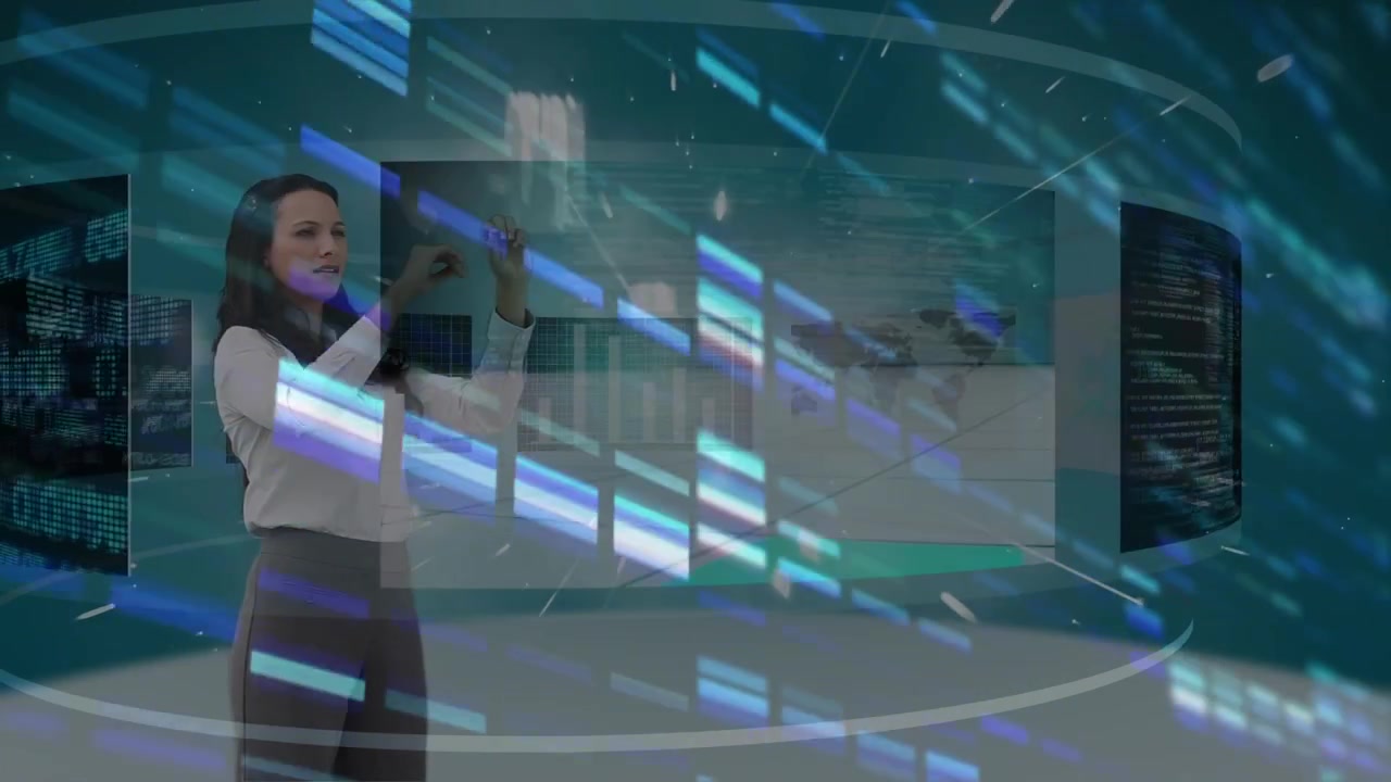 Animación de estadísticas y procesamiento de datos financieros sobre un hombre usando un teléfono inteligente