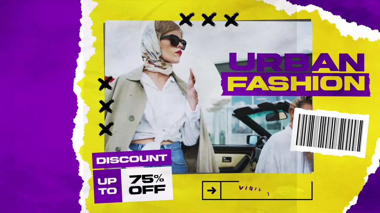 Pubblicità Dinamica di Moda Urbana con Offerta di Sconto