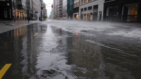 flooded city street during a rainstorm