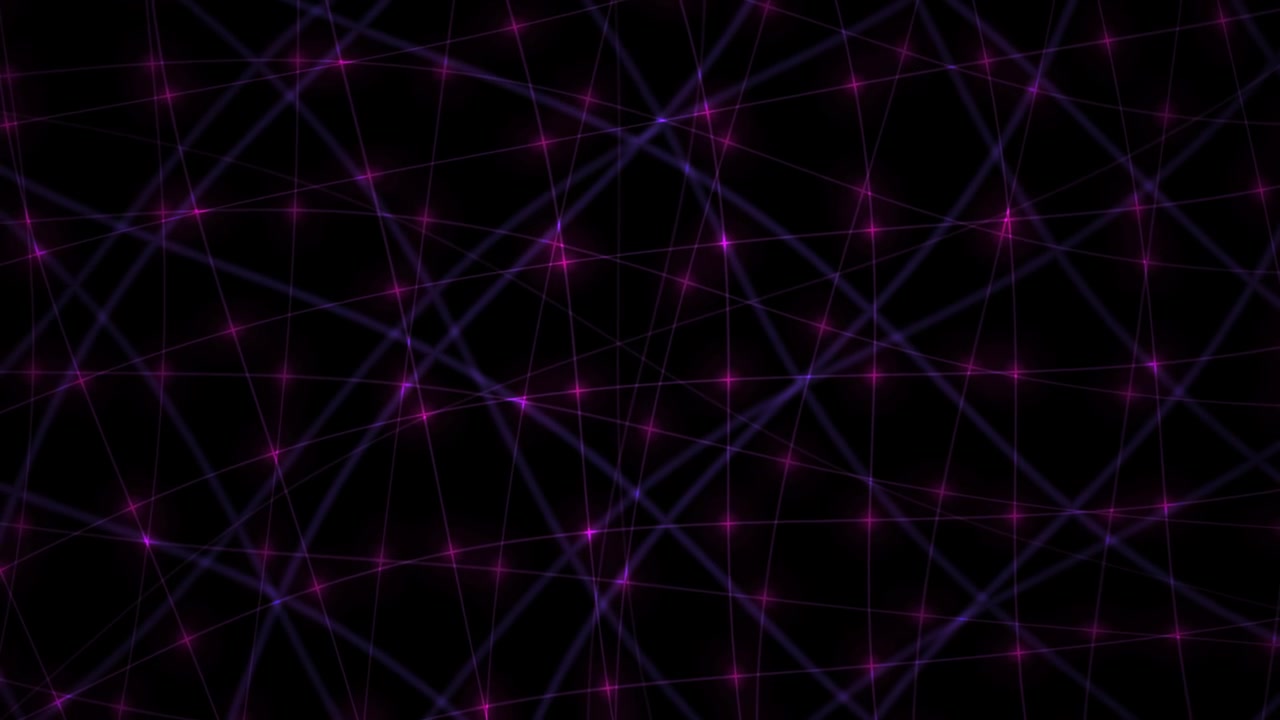 Abstract Background with Glowing Purple Intersecting Lines and Nodes
