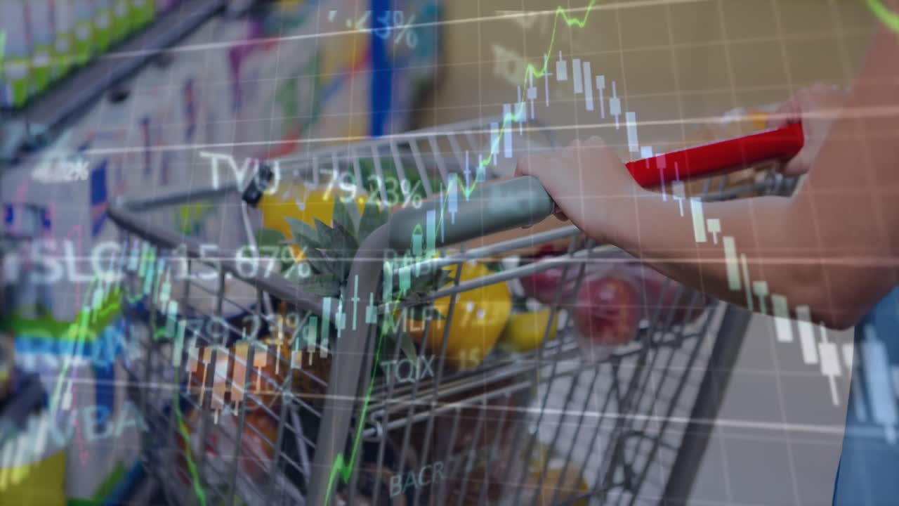 쇼핑 카트를 통해 금융 데이터 처리의 애니메이션