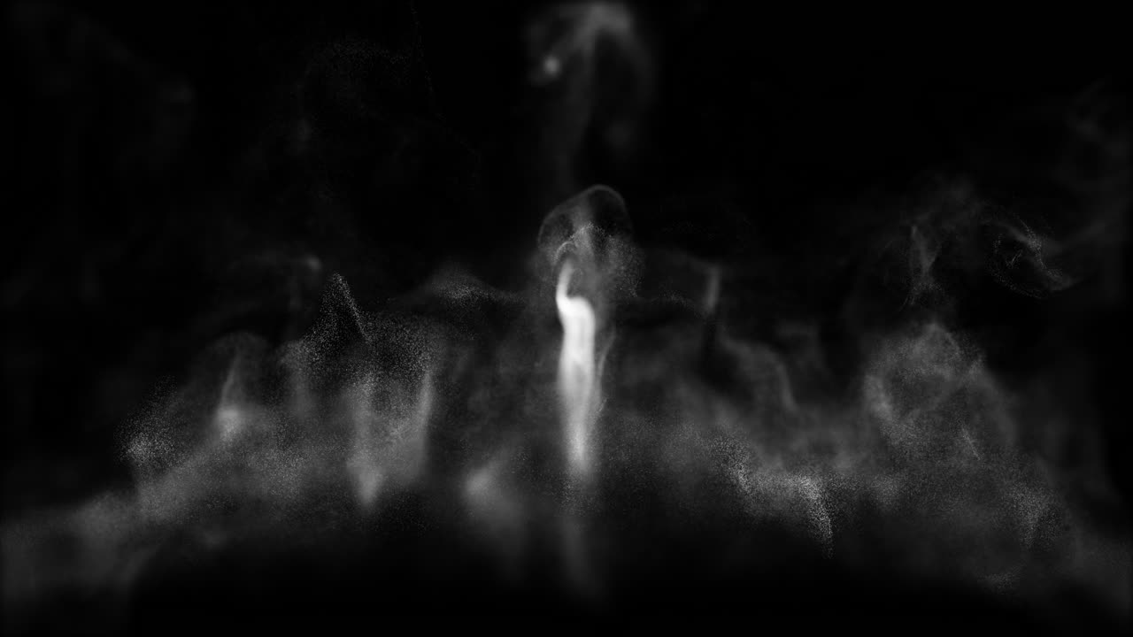 Fundo Cinemático com Onda de Partículas de Fumaça Abstrata Minimalista