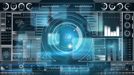 animation of digital data processing over scope scanning