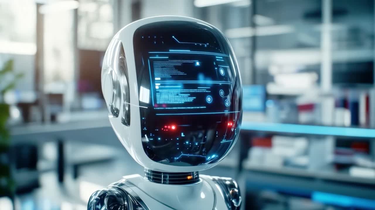 A modern robot with advanced AI