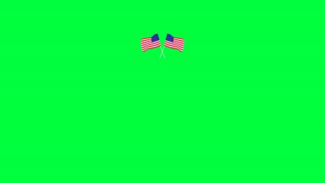 4th-of-July-Celebratory-Animation-with-Greetings-for-Independence-Day-Displayed-at-the-Center-of-the-Screen-with-American-Flag-and-a-Leaf-Garland-on-a-Customizable-Green-Background